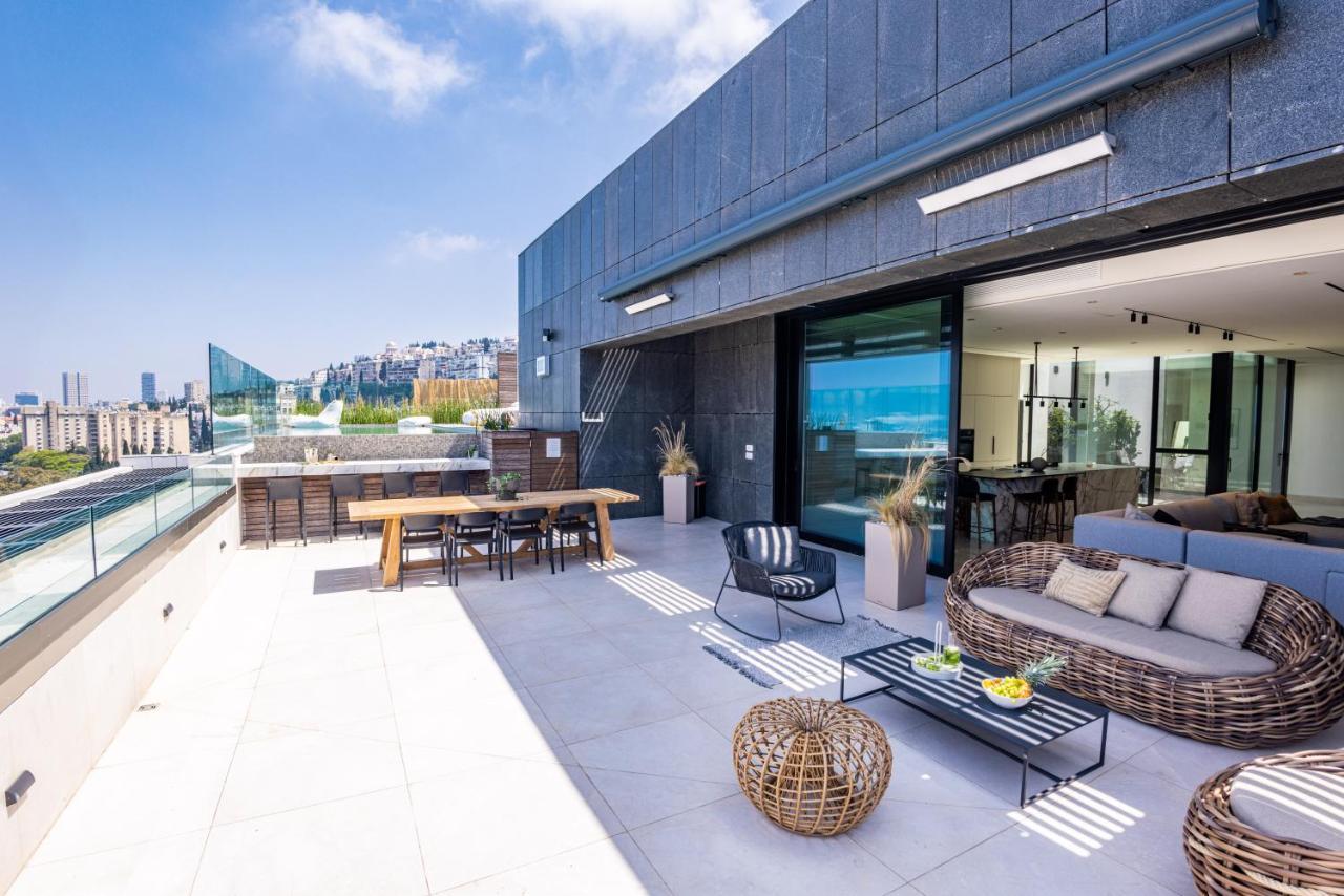Serene - Infinity Cview Pool - 4 Bedrooms Luxury Penthouse ไฮฟา ภายนอก รูปภาพ